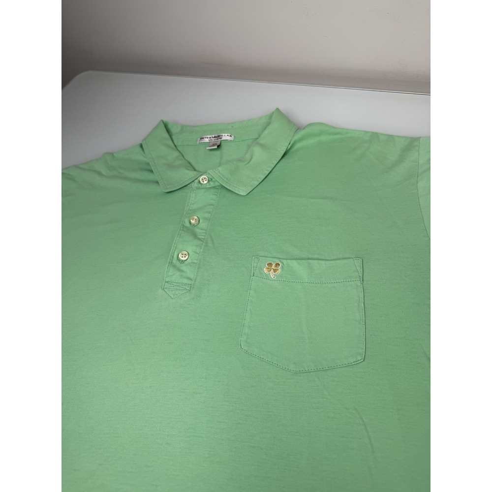 Mens Peter Millar Tailored Fit Pima Cotton Golf Polo Shirt Size XXL Clover *Read
